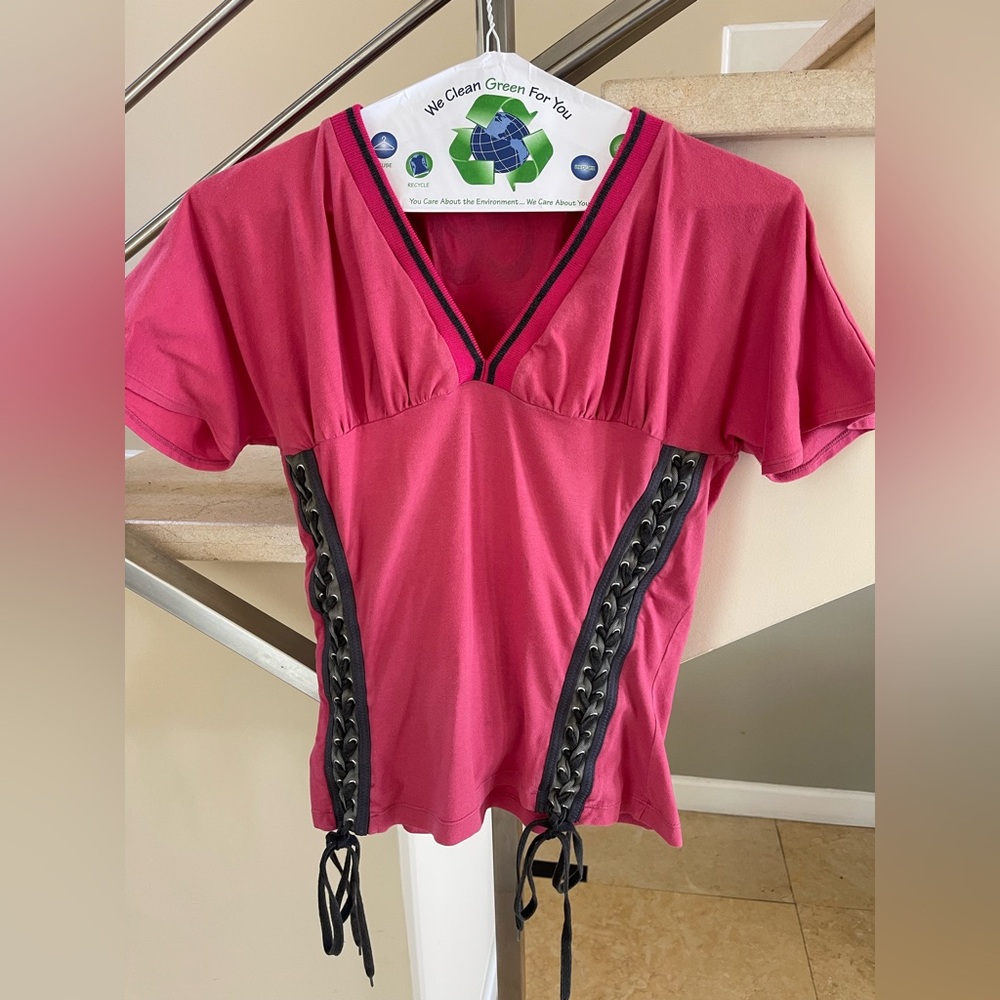 VINTAGE DOLCE & GABBANA Pink braided tie TOP